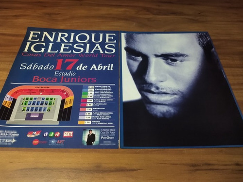 (pd713) Publicidad Enrique Iglesias Boca Juniors * 1999