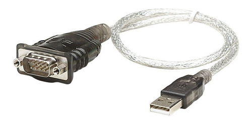 Convertidor Manhattan Usb A Serial Db9m 205153 Negro Color Negro/transparente