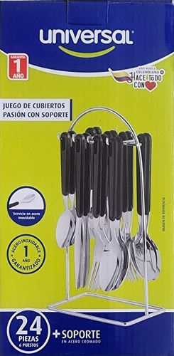 Juego De Cubiertos 24 Piezas Mas Soporte Universal Set