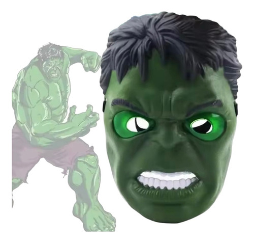 Máscara De Hulk Con Luz Para Disfraz De Niño