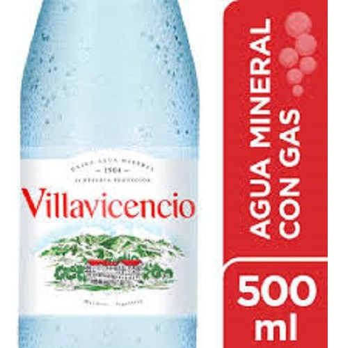 Agua Villavicencio Con Gas X 500 Ml (pack De 12 Unidades)