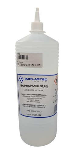 Álcool Isopropílico Isopropanol Implastec Garrafa 1000ml