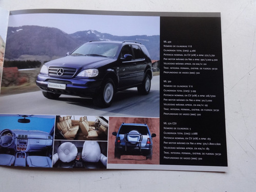 Folleto Mercedes Benz Clase M Ml 430 320 270 Antiguo (Usado)