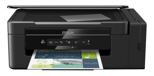 Impressora a cor multifuncional Epson EcoTank L395 com wifi preta 110V