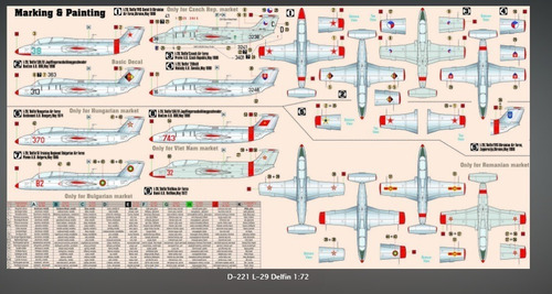 Imagen 2 de 3 de L-29 Delfin Escala 1/72 Mistercraft D221