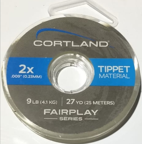 Tippet Pecas Con Mosca Cortland Fairplay 2x 27 Yd Blanco