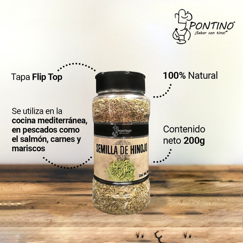 Pontino Semilla De Hinojo 200 Gramos 2 Piezas