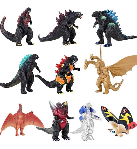 Conjunto De Brinquedos Godzilla De 10 Bonecos