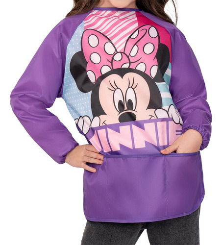 Delantal Con Mangas Minnie Mora Para Niña Croydon