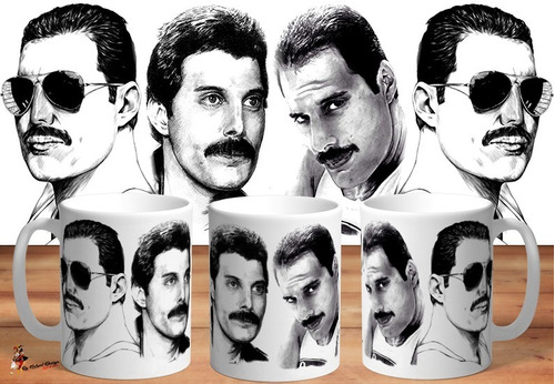 Taza Freddie Mercury Lapiz Grafico Art