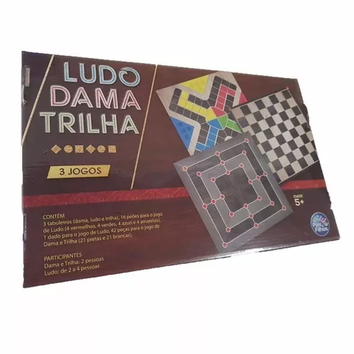 Jogo de Tabuleiro 3 Jogos Ludo, Dama e Trilha Pais e Filhos :  : Brinquedos e Jogos