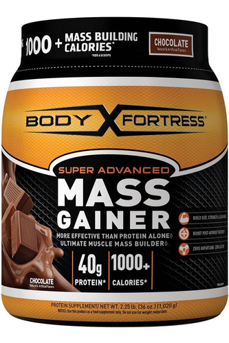 Proteina Body Fortress Mass Gainer Chocolate 2.25 Lb