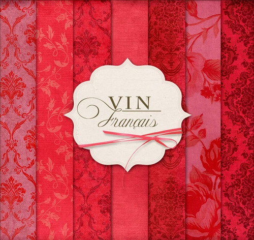 Kit De Papel Digital Shabby Chic Rojo Vin Francais