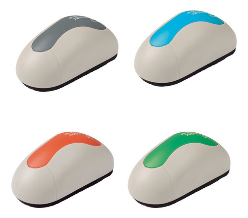 Pack 4 Borradores De Pizarra Ergonómico Tipo Mouse Datazone