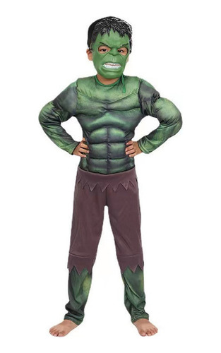 Disfraz De Hulk Cosplay De Halloween Para Niños