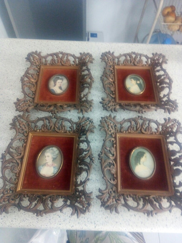 Set De 4 Cuadros Decorativos -cameo-coleccion-raros