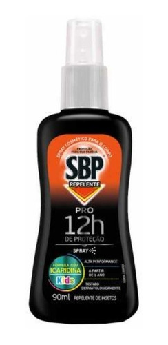 Repelente Em Spray Sbp 90ml Kids Pró 12 Horas
