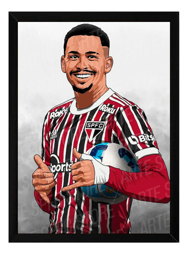 Quadro Decorativo Futebol Arte Luciano São Paulo Fc