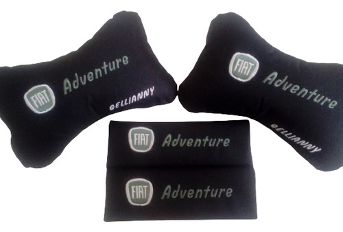 Kit Almohadas Apoya Cabeza  Portacinturones Fiat Adventure