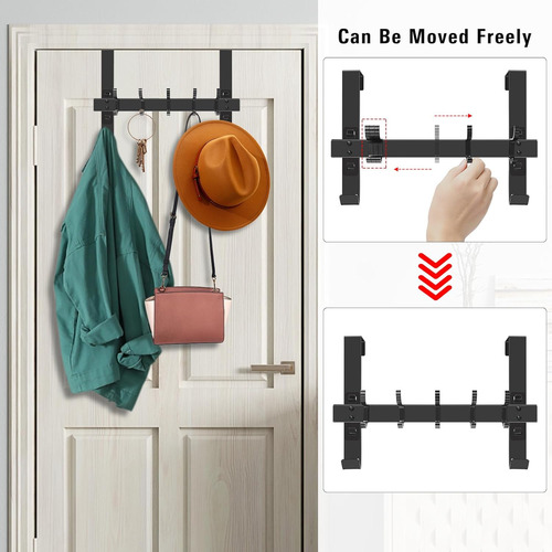 Ganchos Dobles Resistentes Para Puerta De Baño Y Dormitorio