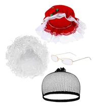 Comprar Pelucas De Abuela Para Mujer Peluca De Navidad Gafas De Somb