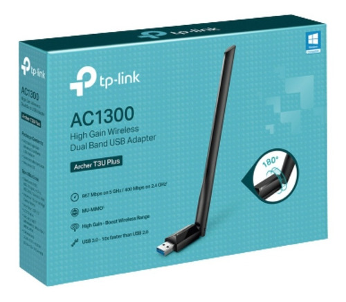 Imagen 1 de 1 de Adaptador Usb Wifi Tp-link Archer T3u Plus Banda Dual Ac1300