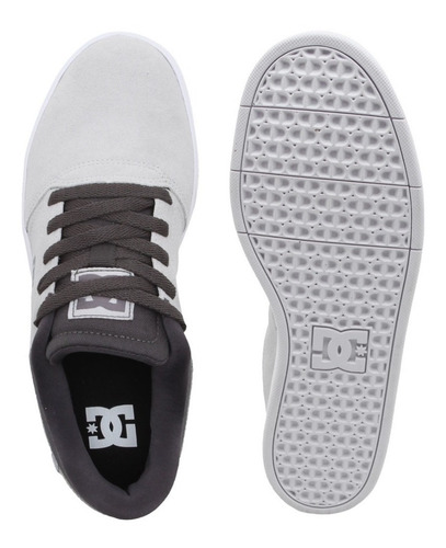 Tênis Dc Couro Masculino Crisis La Cinza Skate Frete Grátis