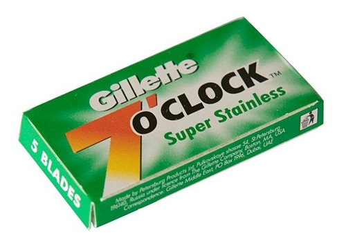 Hoja De Afeitar Doble Filo 7 Oclock Super Stainles, 10 Hojas