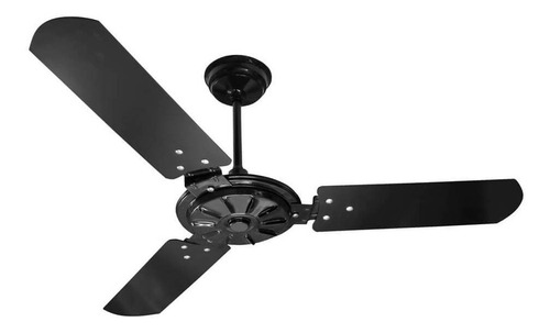 Ventilador de teto Ventex Comercial preto com 3 pás, 1.1 m de diâmetro 127 V