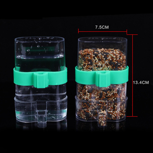 5 Bird Cage Water For Parakeets - Hanging Seed Feeder 5 Pcs