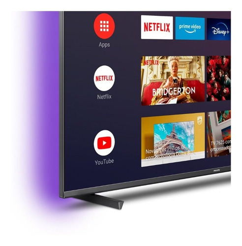 Imagem 4 de 4 de Smart Tv Philips 55 Cinza Ambilight Uhd Led 4k 55pug7906/78