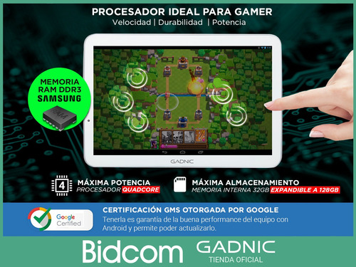 Tablet Gamer Gadnic Celular 3g 10 4k Android Gamer 2gb 32gb