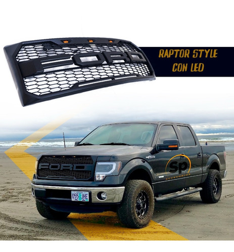 Imagen 7 de 9 de Parrilla Tipo Raptor Ford Lobo F150 2011 Con Led Sp