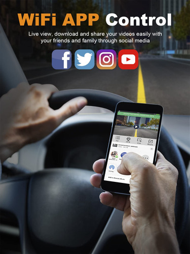 Dash Cam Pruveeo Con Vista De 360 Grados, 4 Canales Frontale