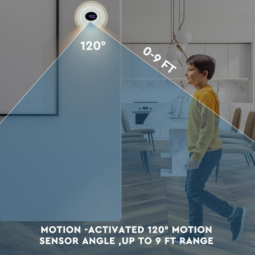 Reloj De Baño, Luz Nocturna Con Sensor De Movimiento Led