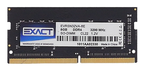 Memoria Notebook Exact Ddr4 8gb 3200 Mhz 1.2v Sodimm