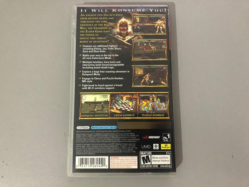 Mortal Kombat Unchained Psp Greatest Hits (Usado)