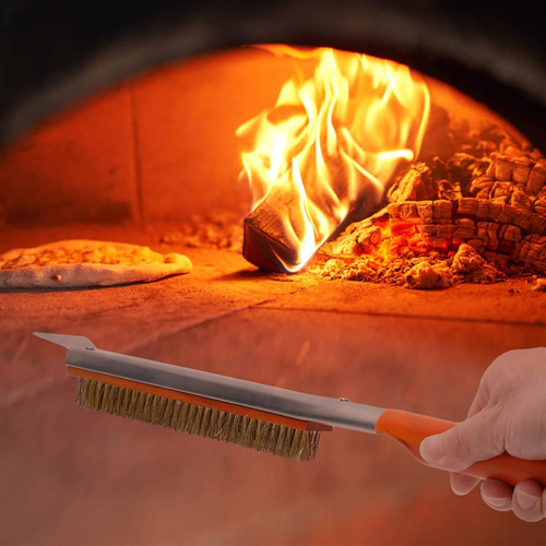 Cepillo Polvo De Horno De Pizza Rascador De Cerdas De L...