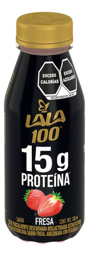 Lala 100 Leche Sin Lactosa Sabor Fresa. 20 Pzas De 330 Ml