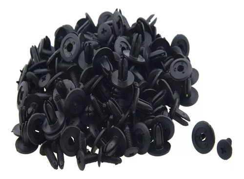 Car Fender Push Tipo Rebites De Plástico Preto Fixad 7mm