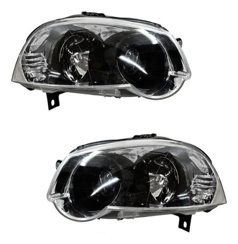 Par Faros Fiat Strada 2008-2009-2010-2011 Crom Bis/ngro Alc