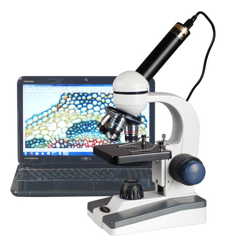 Amscope Microscopio Monocular Compuesto Digital M150c-e, Oc.