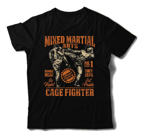 Remera Artes Marciales Mixtas Café Fighter Am1 Dtg Premium