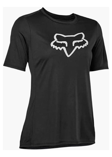 Polera Bicicleta Mujer Ranger Fox Head Negro Fox