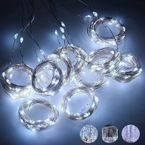 Imagen 4 de 8 de Cortinas Serie Luces 300 Led Decorativas Usb 8 Modelo 3x3m