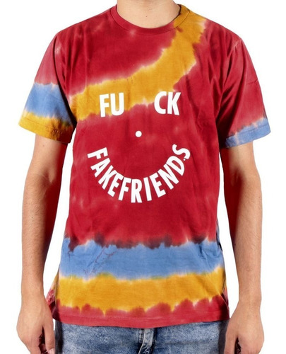 Camiseta Chronic  Tie Dye Fuck Friends Tri Colors