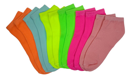 Calcetines Tines Colores Fosforescentes Unisex 12 Pares