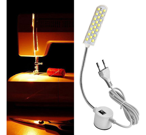220v Máquina De Coser Ropa 20 Led Tornos De Luz