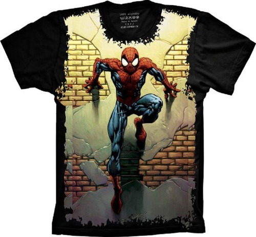 Camiseta Plus Size Super Herói - Homem Aranha