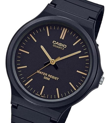 Reloj Casio Mw-240-1e2v Super Liviano 50m Sumergible Local Color de la malla Negro Color del bisel Negro Color del fondo Negro